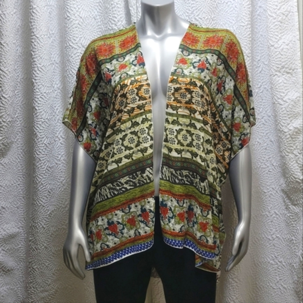 2/$30 🌾Live 4 TRUTH Kimono Boho Sheer Jacket - Picture 2 of 9